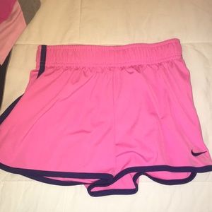Pink nike shorts